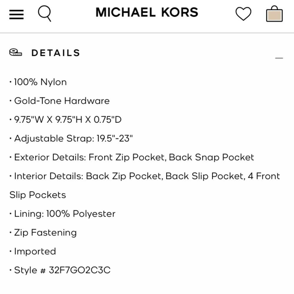 🆕 Michael Kors Kelsey Nylon Minimalist Black Crossbody Bag - Picture 13 of 13